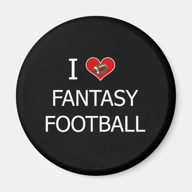 I Kärlek Fantasy Football Magnet (Framsidan)
