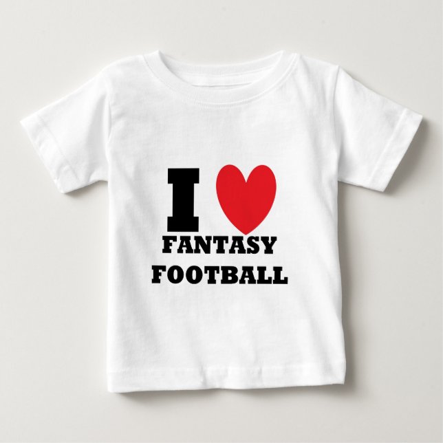 I Kärlek Fantasy Football T Shirt (Framsida)