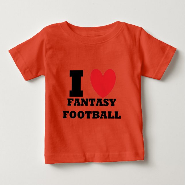 I Kärlek Fantasy Football T Shirt (Framsida)