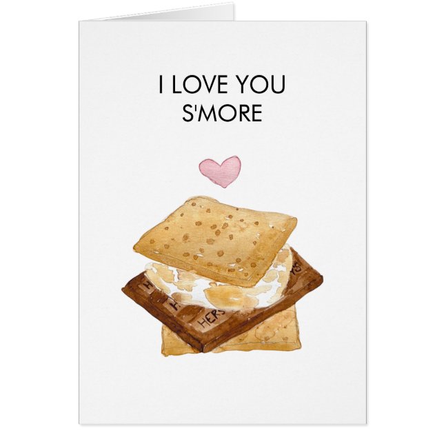 I Kärlek får du mer vattenfärgsutskrifts hälsnings OBS Kort (Framsidan)