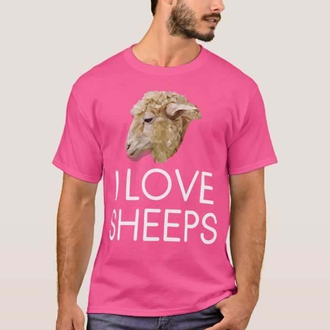 I Kärlek får får Älskare djurfoder Lover T Shirt (Framsida)