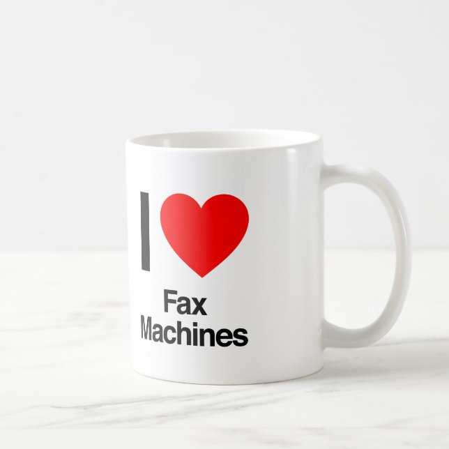 i kärlek fax maskiner kaffemugg (Höger)