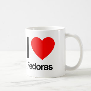 i kärlek fedoras kaffemugg