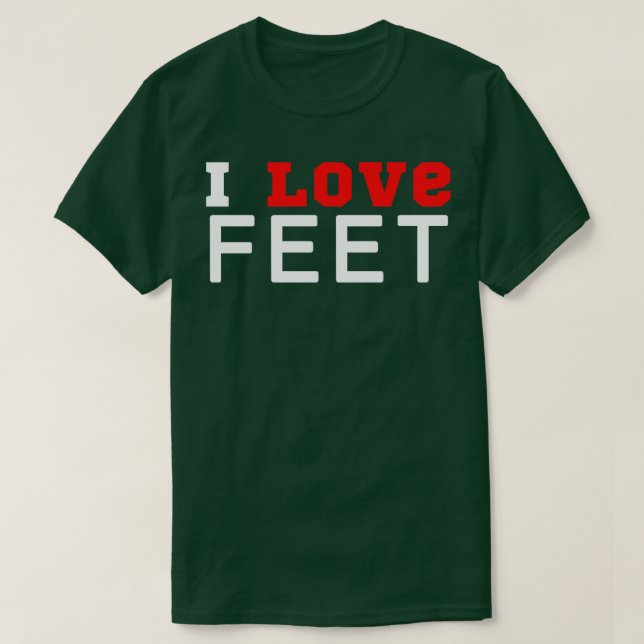 I Kärlek Feet T Shirt (Design framsida)