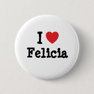 I kärlek Felicia hjärta T-Shirt Knapp