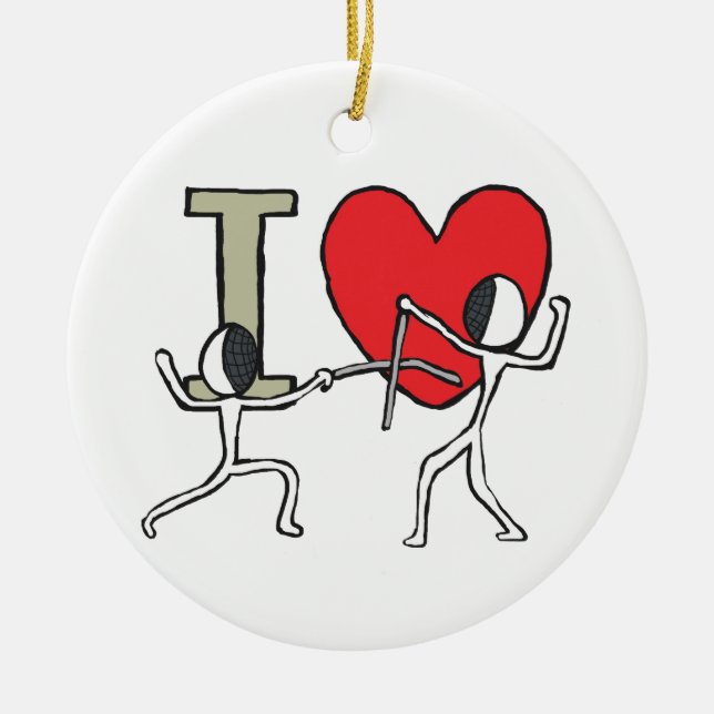 I Kärlek Fening Julgransprydnad Keramik (Framsidan)