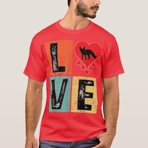 I Kärlek Fennec Fox Animal Lover Valentine Day Fen T Shirt