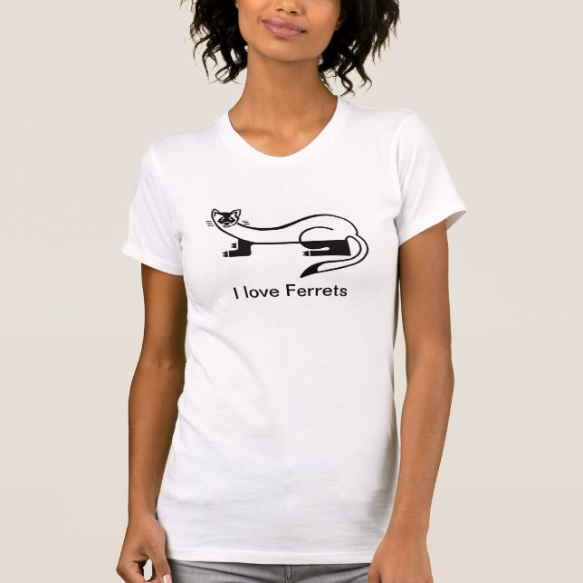 I kärlek FERRETS - Djurälskare - Womens T-Shirt (Framsida)