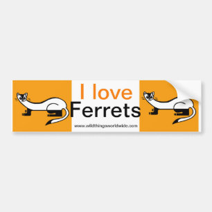 I kärlek FERRETS-Wildlife-krigaren - Bildekal