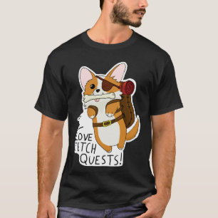 I Kärlek Fetch Quests Dnd Corgi T Shirt
