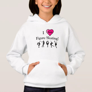 I Kärlek Figur Skating Girls Hooded Shirt & Heart T-shirt