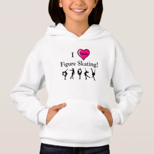 I Kärlek Figur Skating Girls Hooded Shirt & Heart Tee