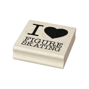 I KÄRLEK FIGUR SKATING STÄMPEL