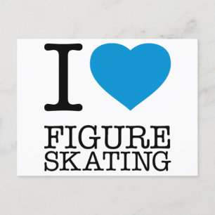 I KÄRLEK FIGUR SKATING VYKORT