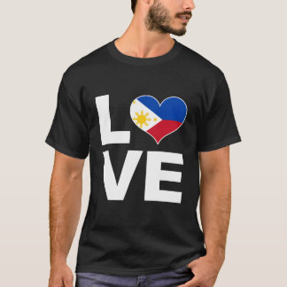 I Kärlek Filippinerna - Heart Flagga Filippinerna T Shirt