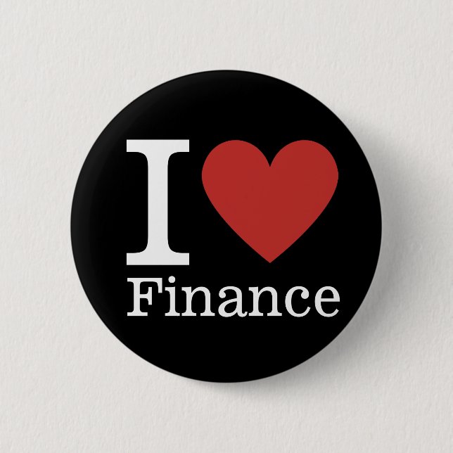 I ❤️ Kärlek Finance - Finance Department Pin Butto Knapp (Framsida)