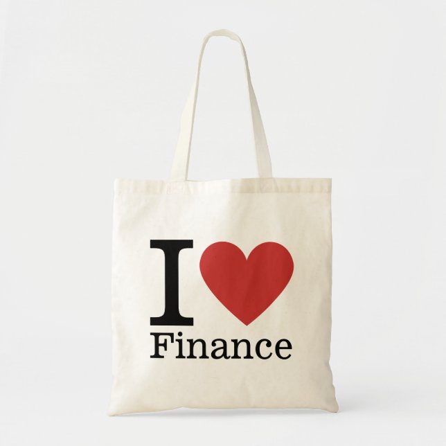I ❤️ Kärlek Finance - Finance Department - Tygkasse (Framsidan)