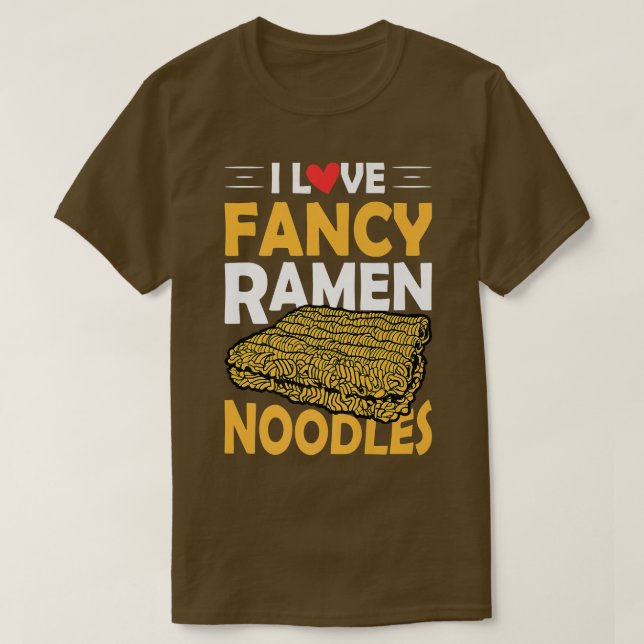 I Kärlek Finare Ramen Noodles Funny Noodle Eater K T Shirt (Design framsida)