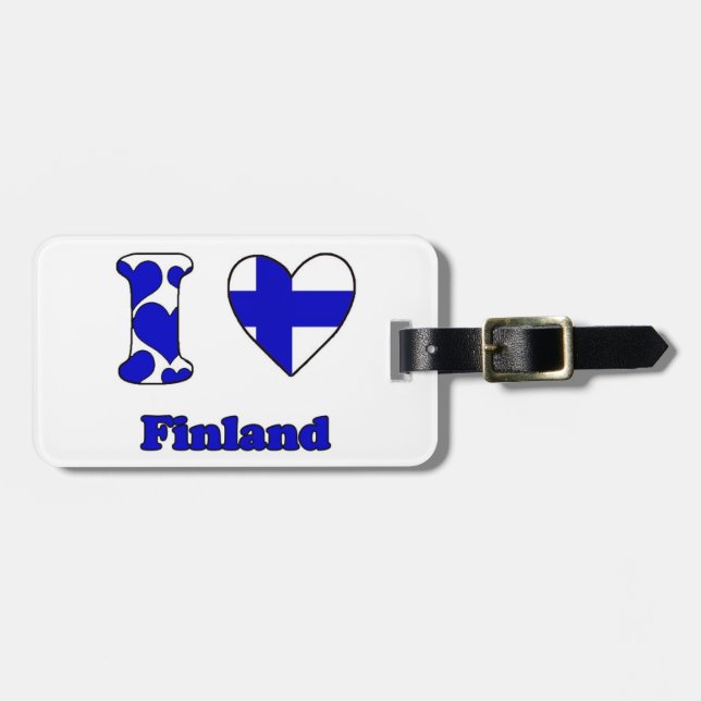 I kärlek Finland Bagagebricka (Horisontell Framsida)
