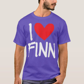 I Kärlek Finn Namn Personlig Manar Guy BFF Friend  T Shirt