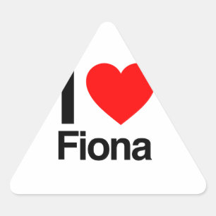 i kärlek fiona triangelformat klistermärke