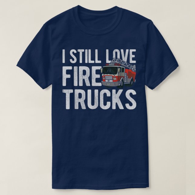 I Kärlek Fire Lastbilar Fire Firefighter 1001 T Shirt (Design framsida)