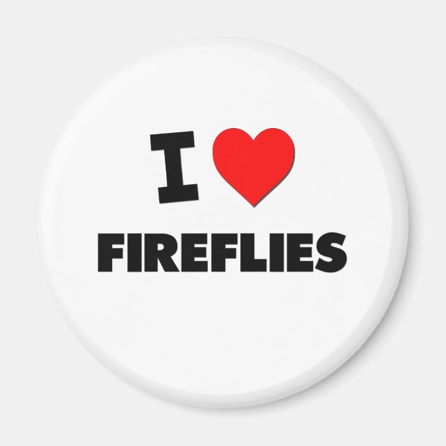 I Kärlek Fireflies Magnet (Framsidan)