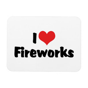 I Kärlek Fireworks Magnet