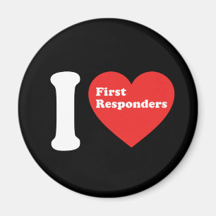 I Kärlek First Responders Magnet