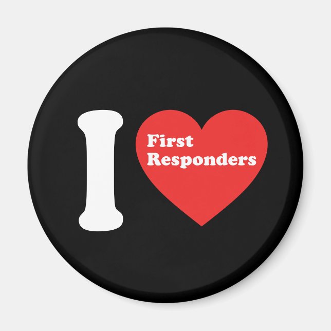I Kärlek First Responders Magnet (Framsidan)