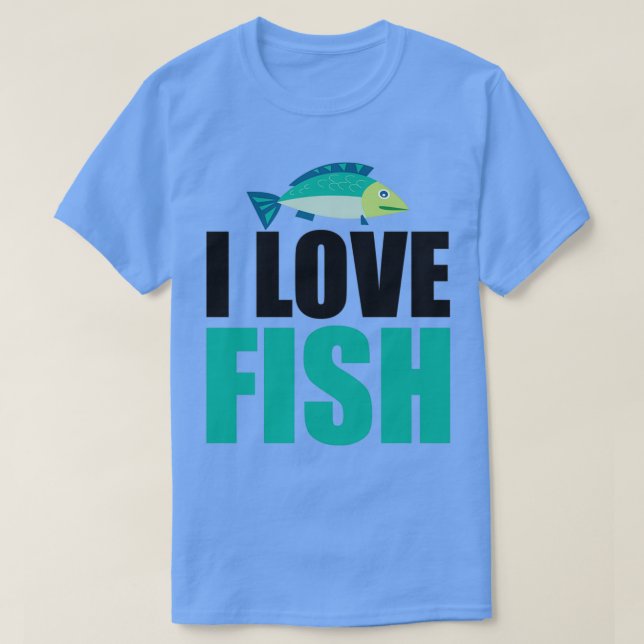 I kärlek Fish 5 T Shirt (Design framsida)