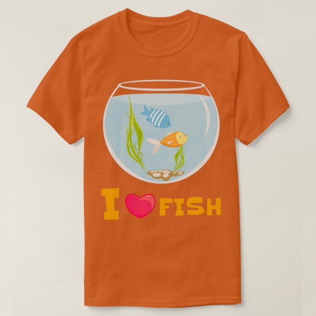 I Kärlek Fish Classic TShirt T Shirt (Design framsida)