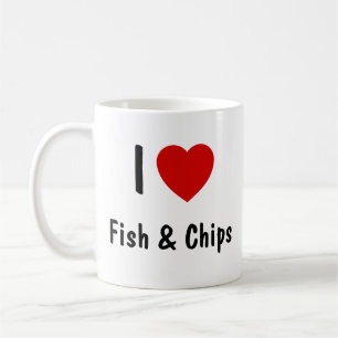 I Kärlek Fisk och Chip Kaffemugg