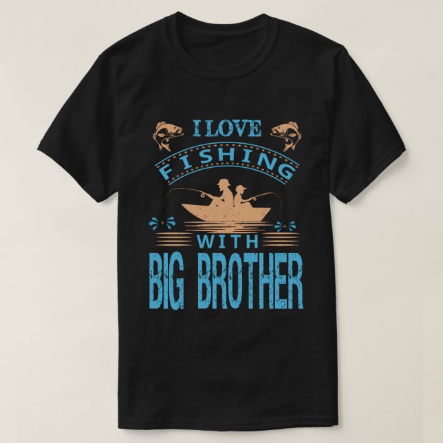 I Kärlek fiskar med STORBRITANNIEN fars dag T Shirt (Design framsida)