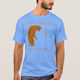 I kärlek, fiskesjölig sarkastisk björn, campinghun t shirt