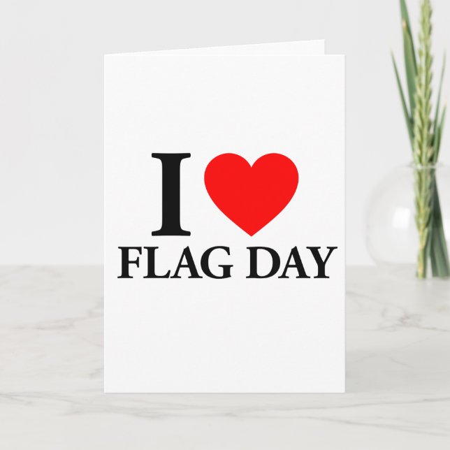 I Kärlek Flagga Day Kort (Framsida)