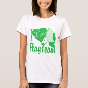 I Kärlek Flagga Team Grönt Tee Shirt
