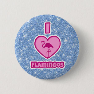 I kärlek Flamingos Knapp