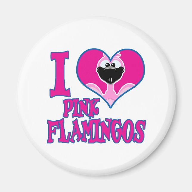 I Kärlek flamingos Magnet (Framsidan)