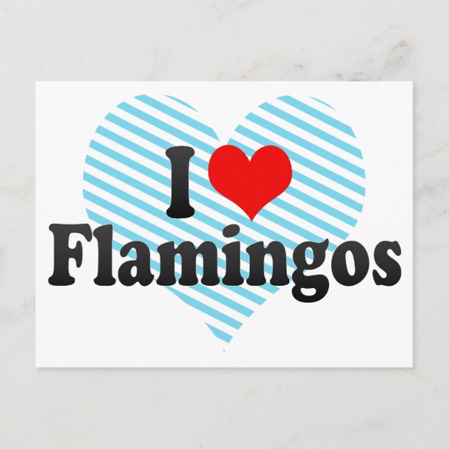 I Kärlek Flamingos Vykort (Framsida)
