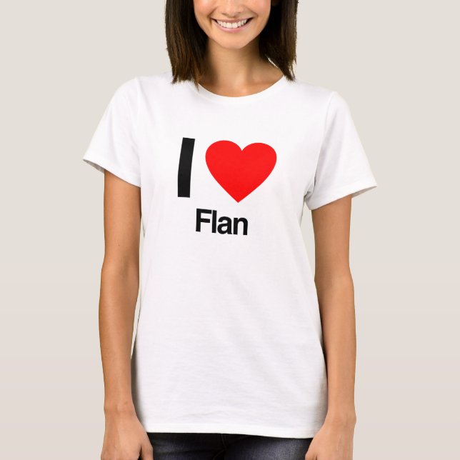 i kärlek flan t-shirt (Framsida)