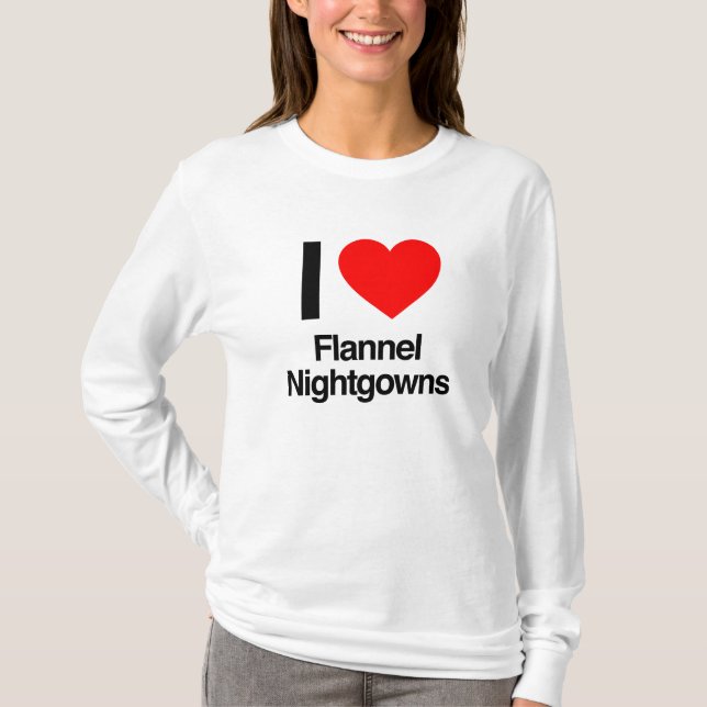 i kärlek flananhangowns t shirt (Framsida)