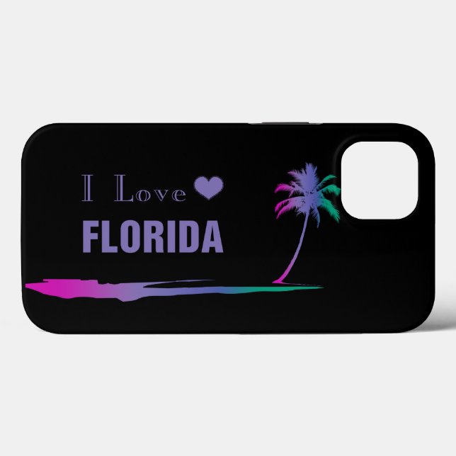 I Kärlek Florida Colorful Lila Fodral-Mate iPhone  (Baksida (horisontell))