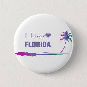 I Kärlek Florida Colorful Lila Knapp