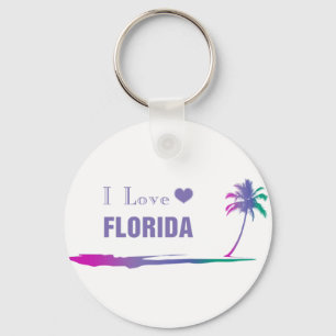 I Kärlek Florida Colorful Lila Nyckelring