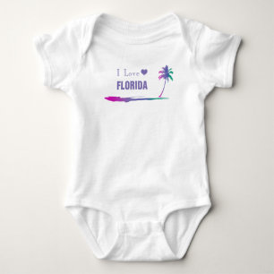 I Kärlek Florida Colorful Lila T Shirt