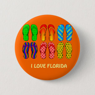 I Kärlek Florida, flip-flops-design Knapp