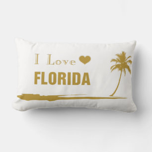 I Kärlek Florida Guld Lumbarkudde
