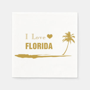 I Kärlek Florida Guld Pappersservett