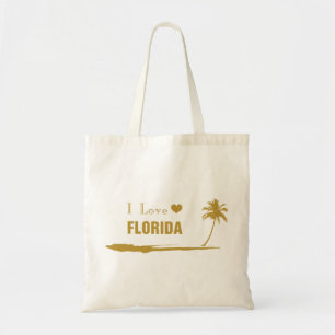 I Kärlek Florida Guld Tygkasse